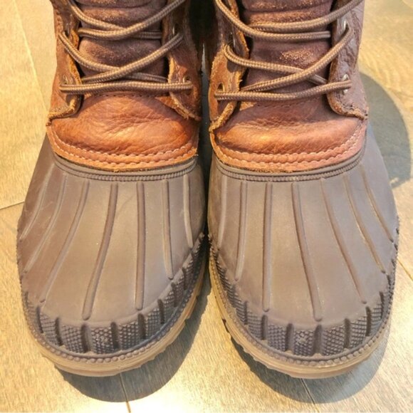 KAMIK Women Genuine Leather Brown Rubber Waterproof Outdoor Winter Boots Booties - Picture 2 of 12